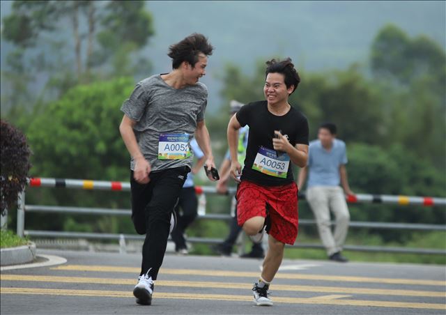 我青春我悦跑：广东省博罗县福田镇在五四青年节前夕在徐田村举行的庆五四悦跑活动，活动一景